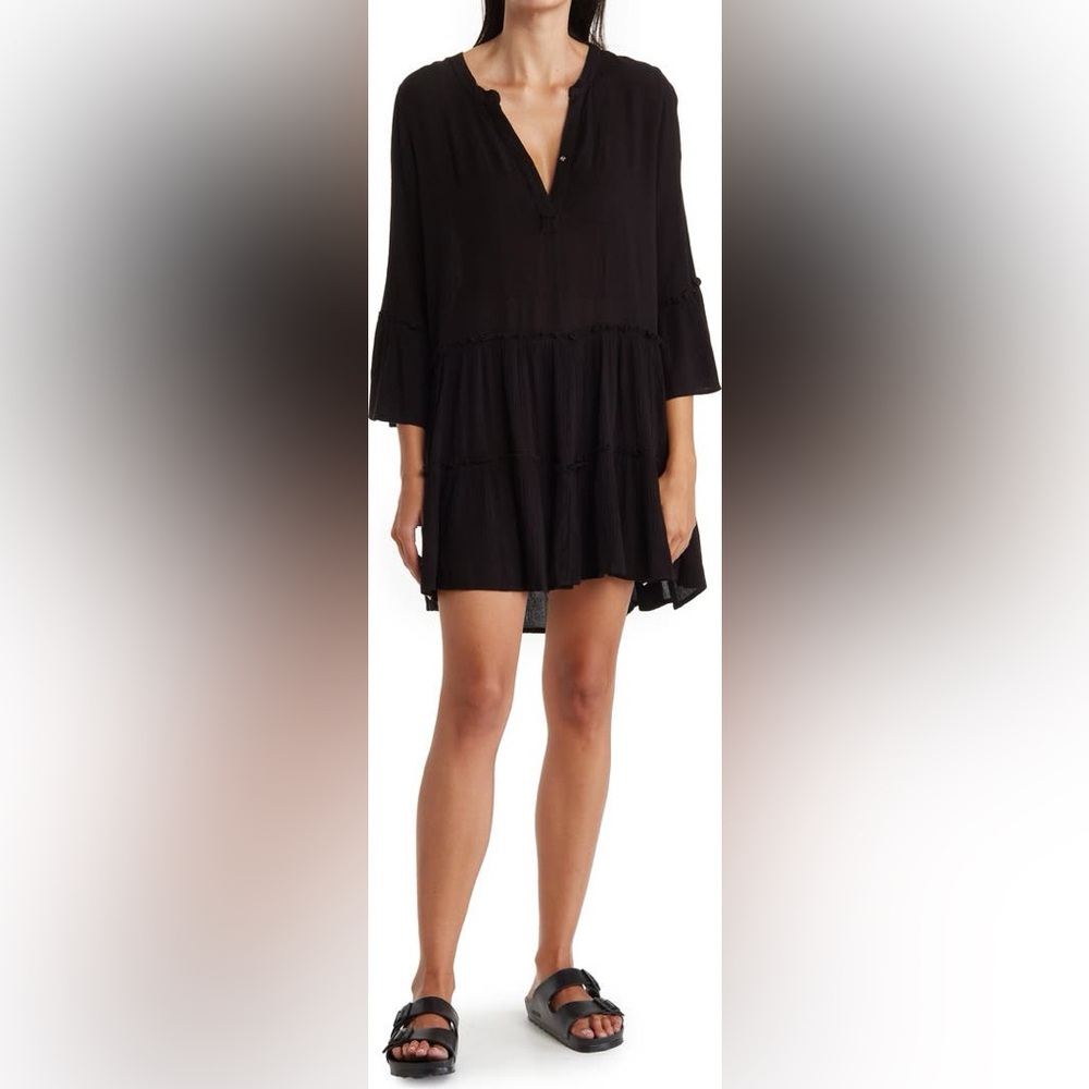NWOT Elan Black Swim Cover-Up Dress